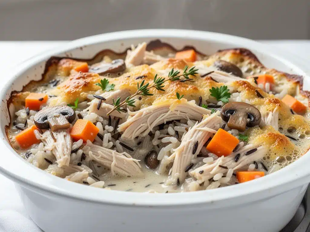 Cozy Fall Chicken and Wild Rice Casserole: 10 Easy Dinner Ideas 4 chicken and wild rice casserole preparation steps