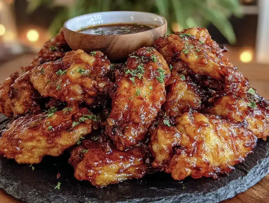 Air Fryer Honey Garlic Chicken Wings for Two - featured image