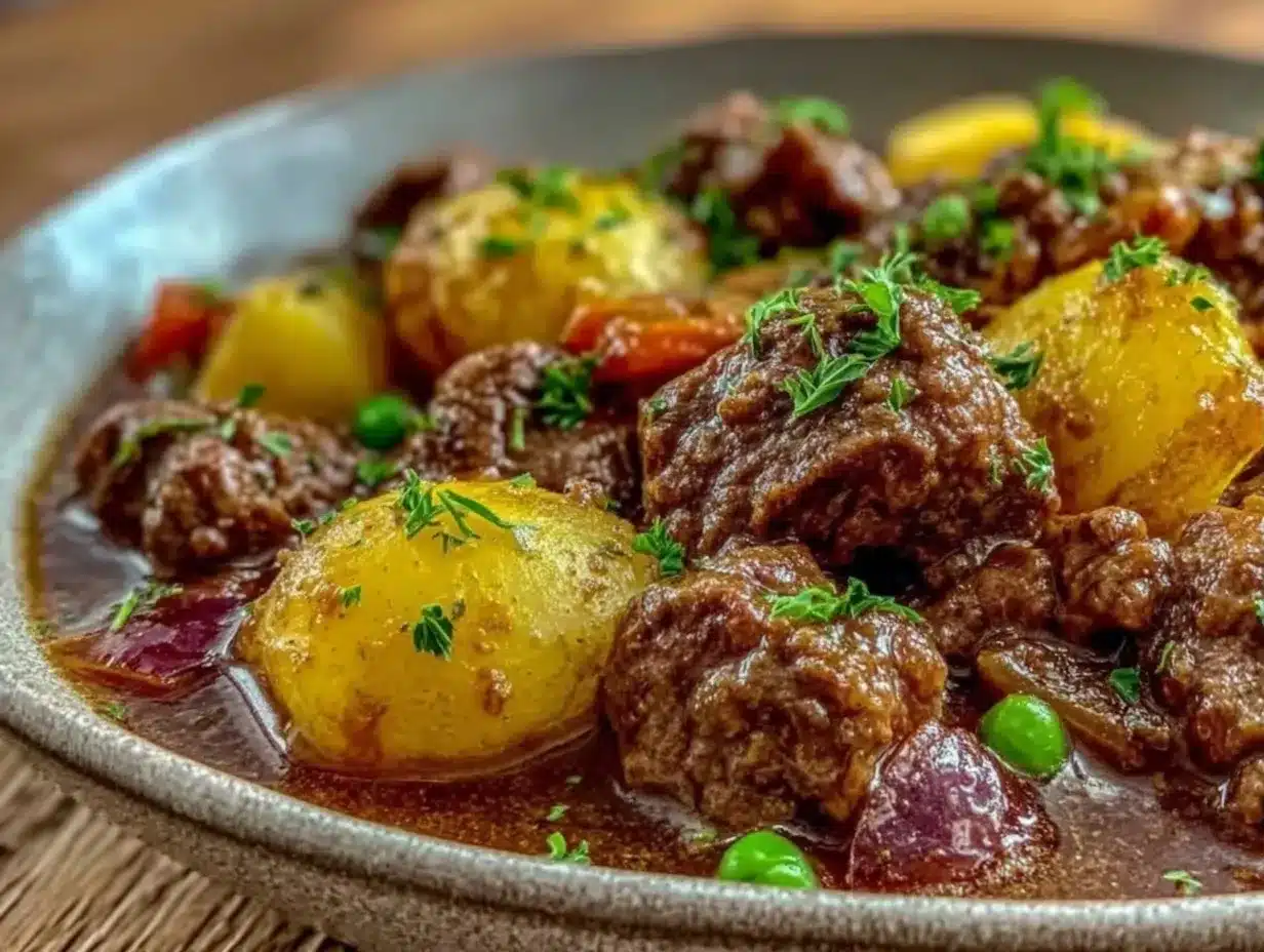 Budget Ground Beef Stew: Best Easy 30-Minute Dinner Party Recipe 4 Budget Ground Beef Stew preparation steps