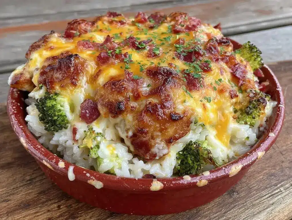 Cheesy Chicken Broccoli Rice Casserole - featured image