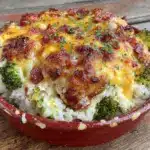 Cheesy Chicken Broccoli Rice Casserole - featured image