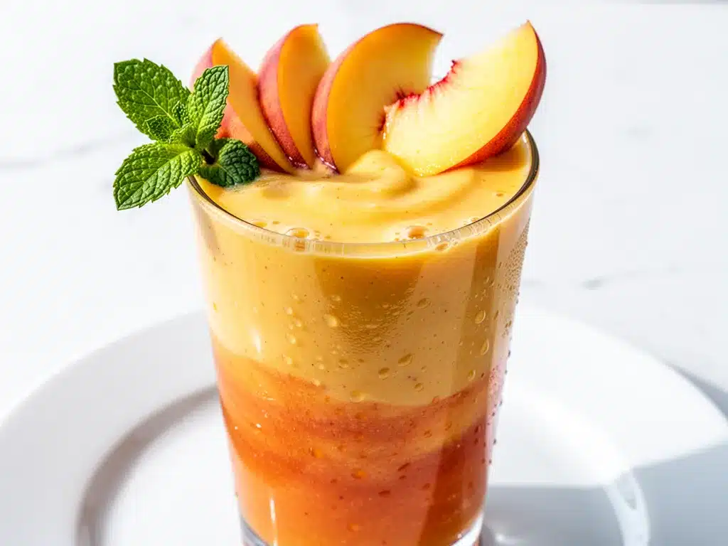 Classic Mango Peach Smoothie: 5-Min Best Fruit Drink 4 Classic Mango Peach Smoothie preparation steps