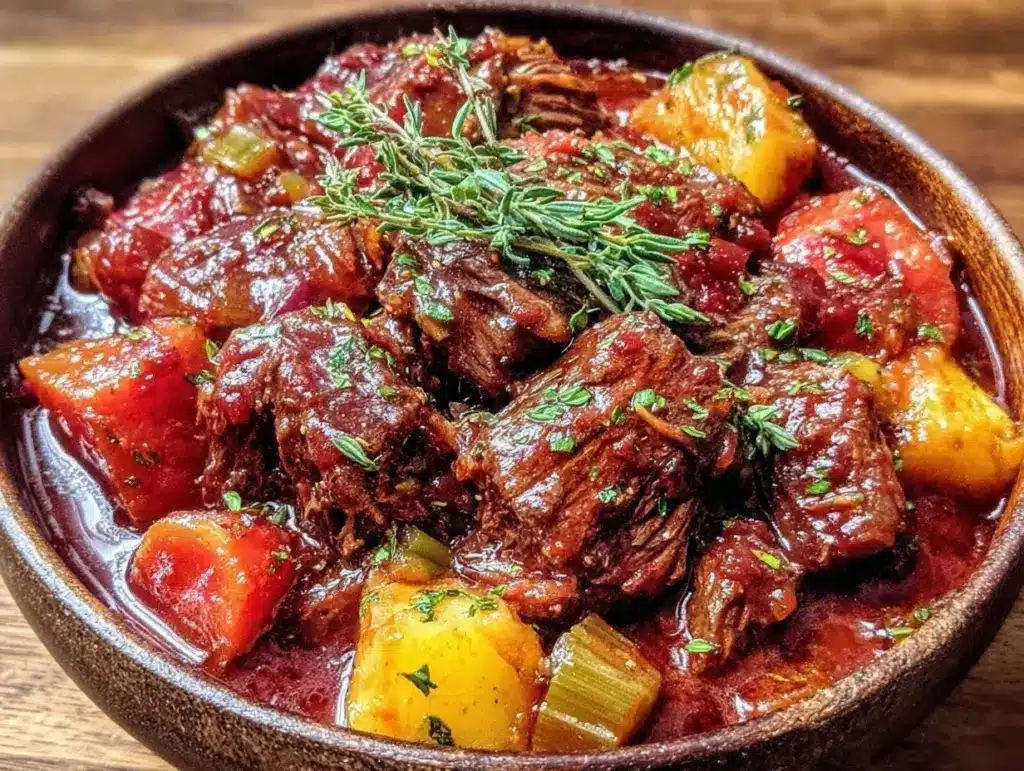 Cozy Slow Cooker Beef Stew with Red Wine - featured image