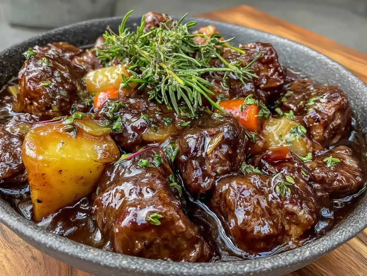 Cozy Slow Cooker Beef Stew with Red Wine: Best Self-Care Meal 4 Cozy Slow Cooker Beef Stew with Red Wine preparation steps