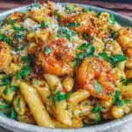 creamy cajun shrimp pasta - featured image