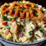 creamy chicken and wild rice casserole - featured image