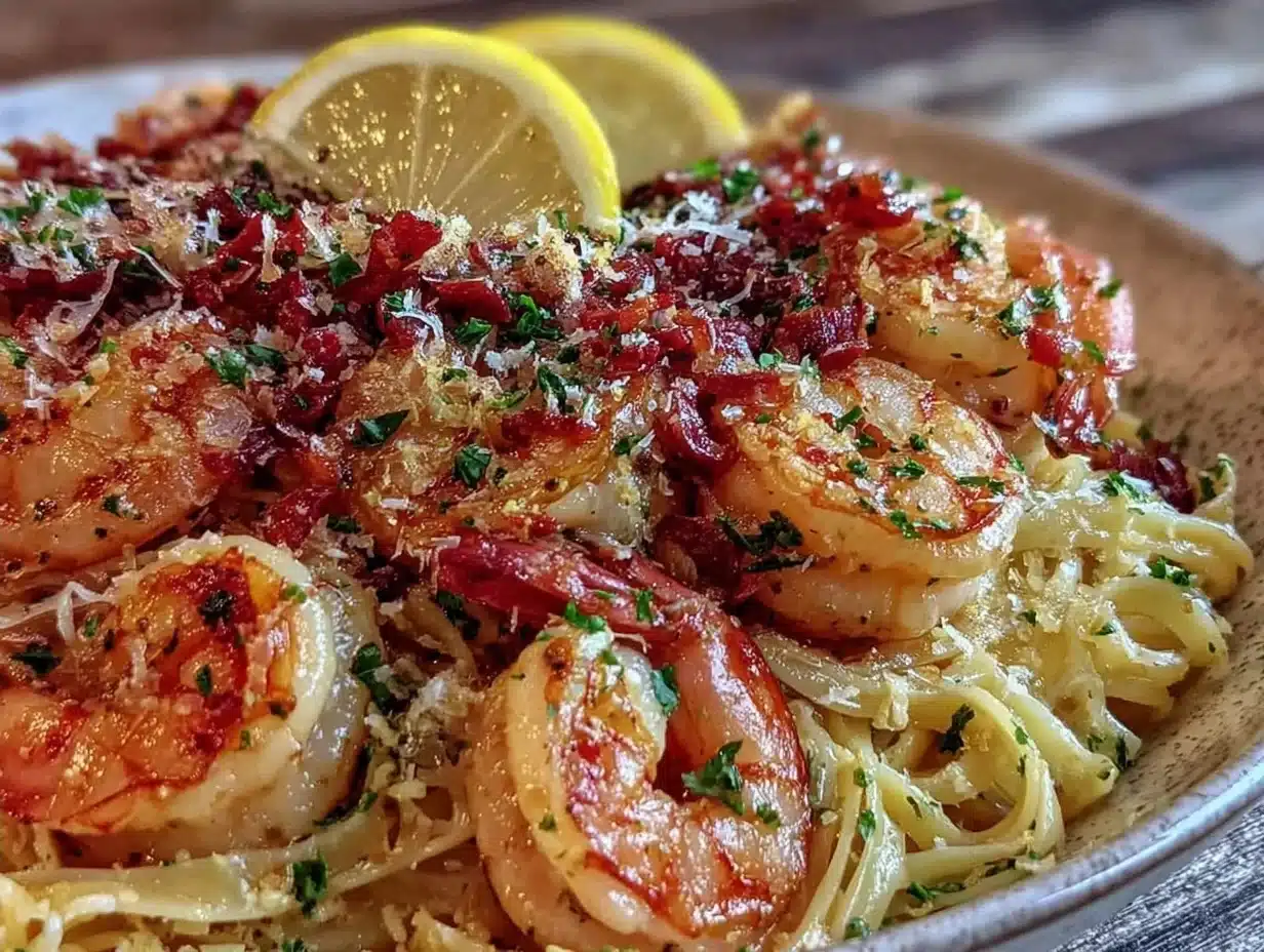 Home 2 creamy garlic butter shrimp scampi - featured image