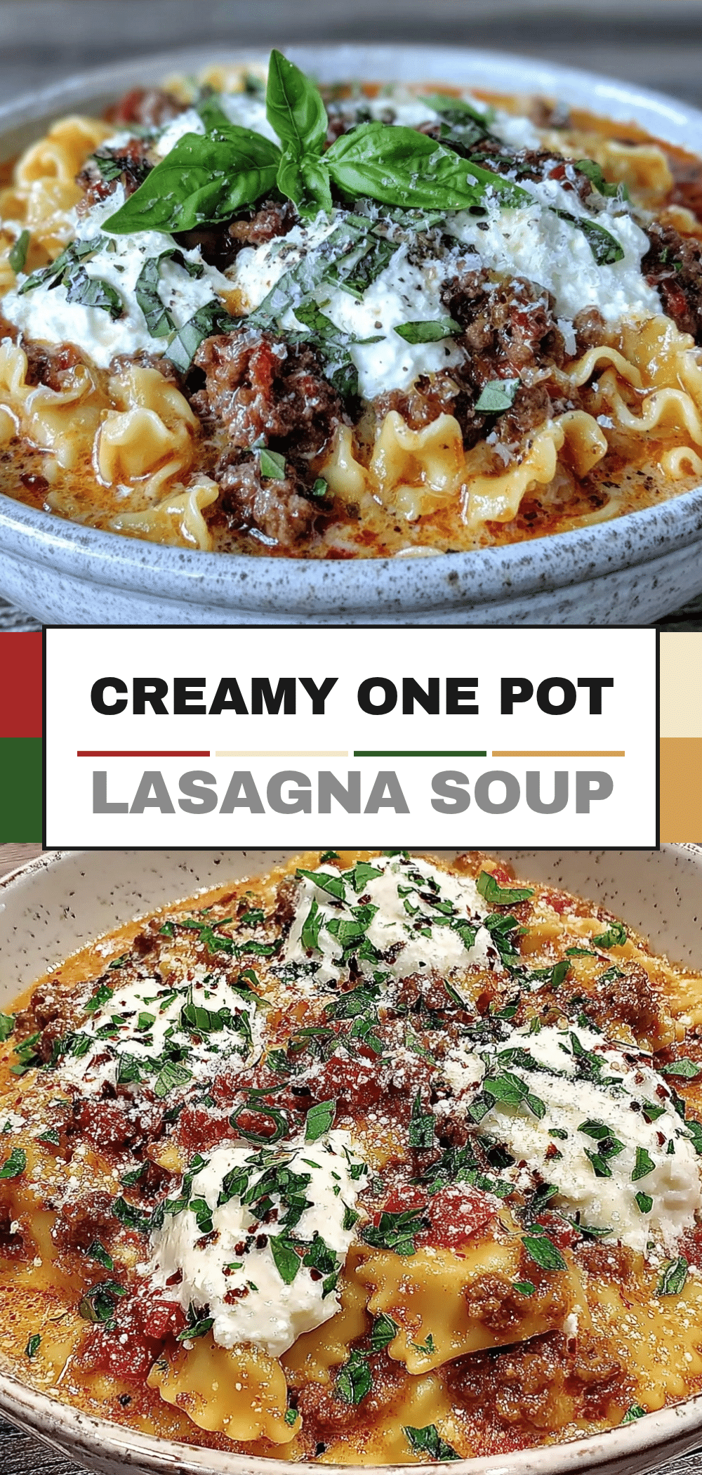 Creamy Lasagna Soup with Ricotta Dollops 5 creamy lasagna soup with ricotta dollops recipe