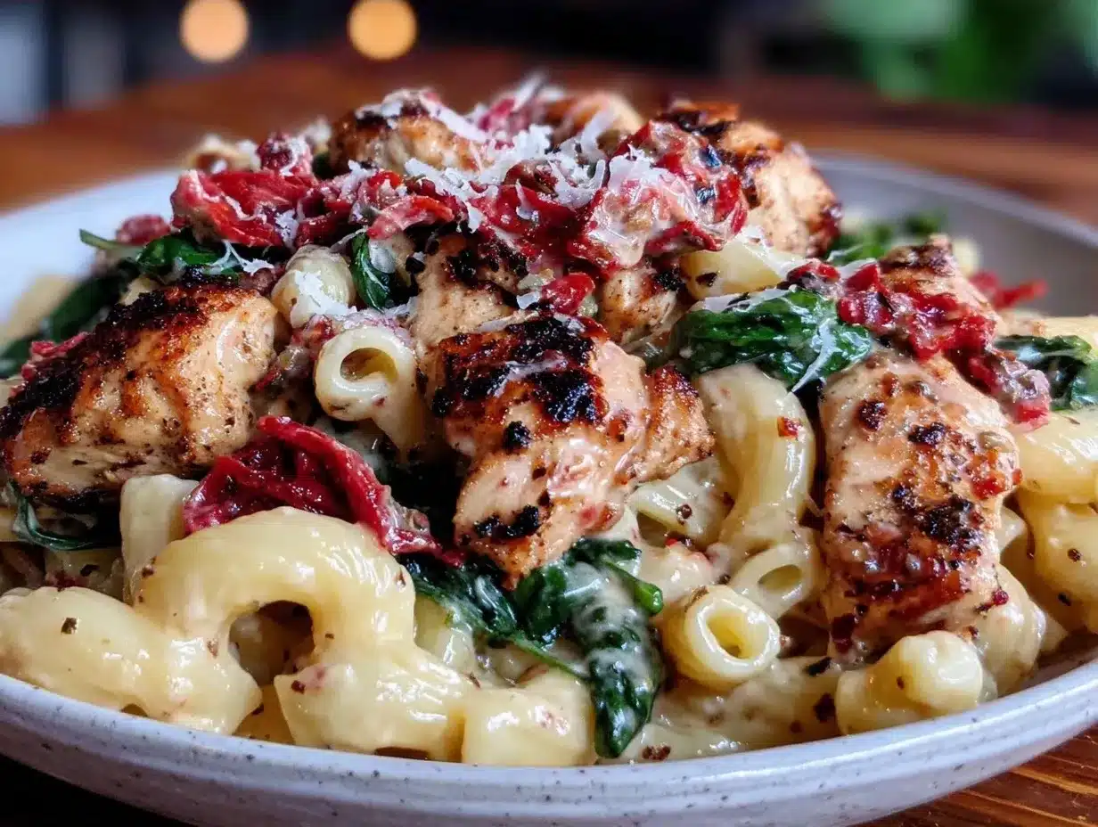 Creamy Tuscan Chicken Pasta: 30 Min Dairy-Free Delight 4 Creamy Tuscan Chicken Pasta preparation steps