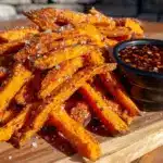 crispy air fryer sweet potato fries - featured image