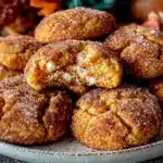 easy brown butter pumpkin snickerdoodles - featured image