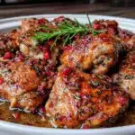 easy crockpot honey garlic chicken thighs - featured image
