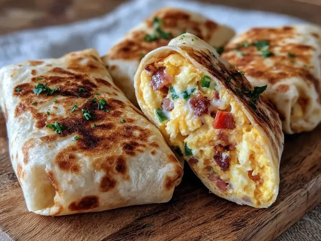 easy freezer mini breakfast burritos - featured image