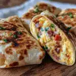 easy freezer mini breakfast burritos - featured image