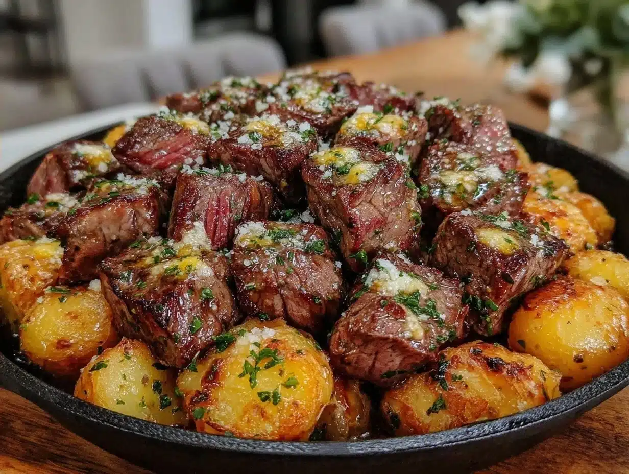 Home 1 Easy Garlic Butter Steak Bites - featured image
