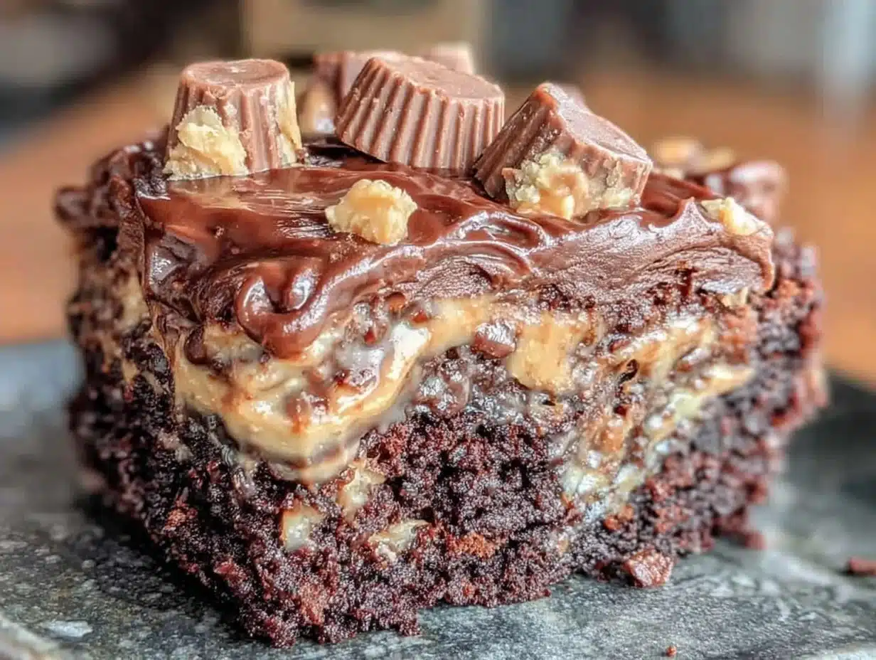 Home 5 easy reeses peanut butter chocolate cake - featured image
