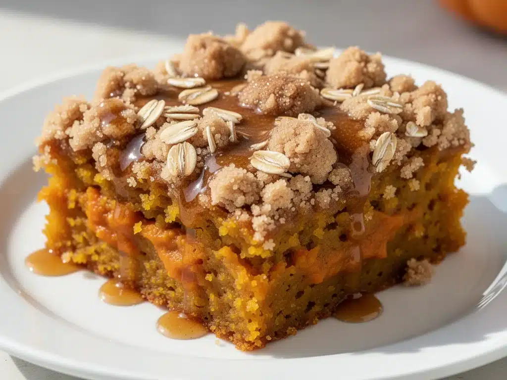 fall cinnamon pumpkin dump cake - featured image
