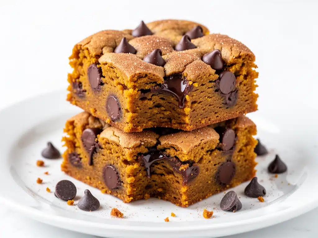 Home 3 fall pumpkin chocolate chip cookie bars - featured image