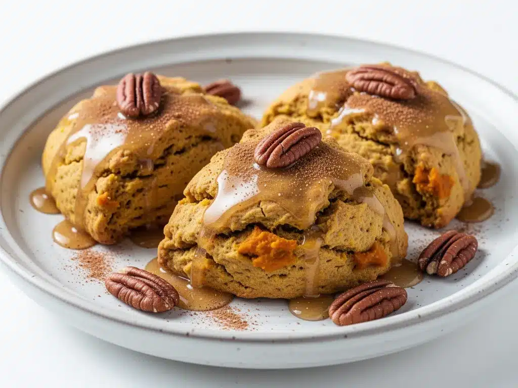 Fall Pumpkin Scones with Maple Glaze: 6-Ingredient Easy Recipe 4 fall pumpkin scones with maple glaze preparation steps