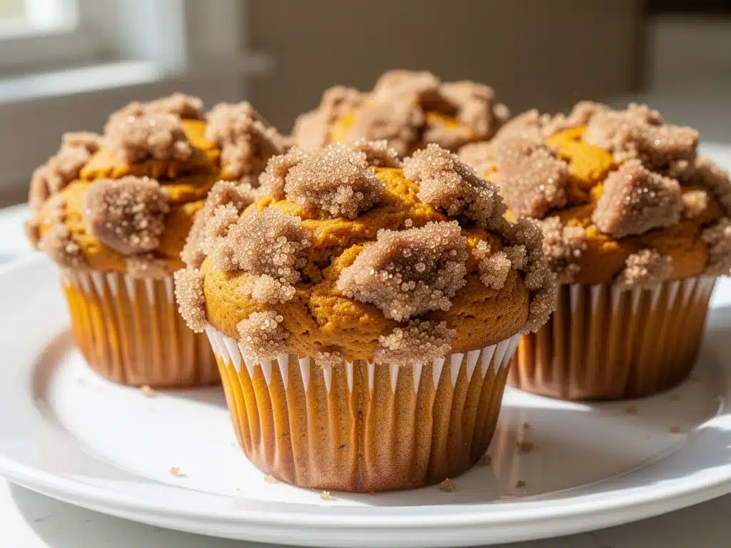 fall pumpkin streusel muffins - featured image