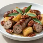 fall roasted apple and sausage sheet pan dinner - featured image