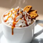 fall spiced pumpkin white hot chocolate - featured image