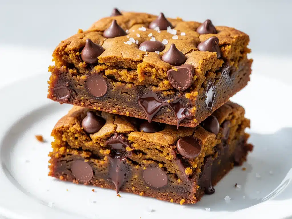 Home 1 fudgy pumpkin chocolate chip blondies - featured image