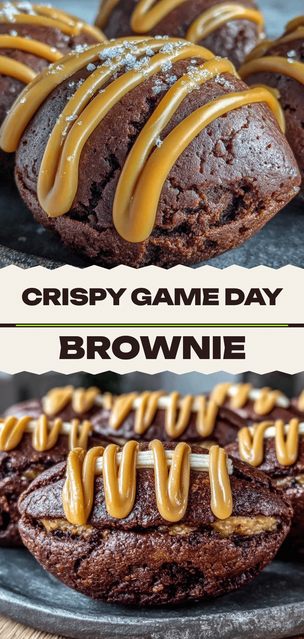 Game Day Brownie Footballs: 5-Step Peanut Butter Laces 5 Game Day Brownie Footballs recipe