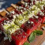 gluten-free watermelon feta skewers - featured image