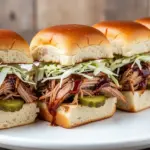 grilled bbq pulled pork sliders - featured image