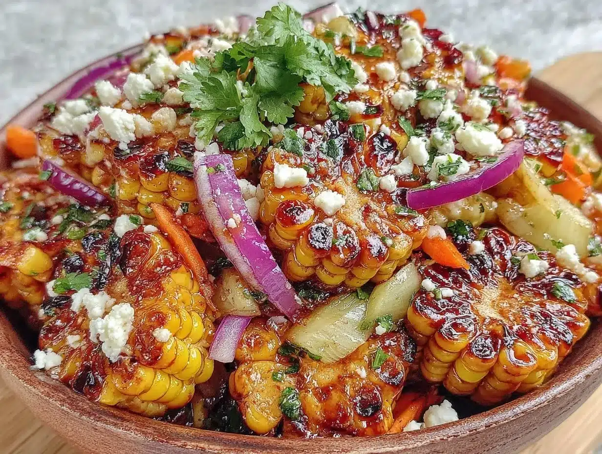 Easy Grilled Corn Salad with Lime Cotija for Labor Day 4 grilled corn salad preparation steps