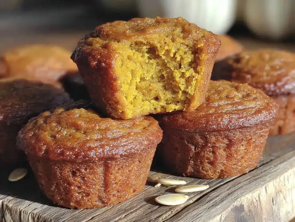 healthy pumpkin protein muffins - featured image