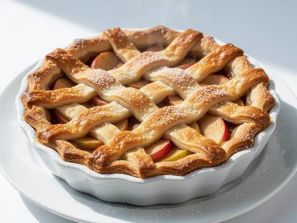Home 2 homemade apple pie with lattice crust - featured image