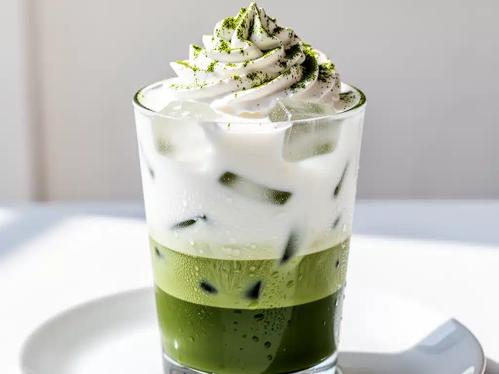 Iced Matcha Coconut Latte: 3-Ingredient Dairy-Free Recipe 4 iced matcha coconut latte preparation steps