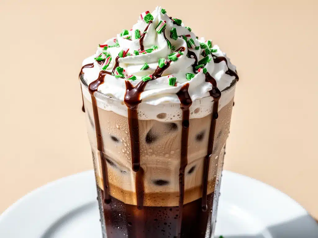 iced peppermint mocha latte - featured image