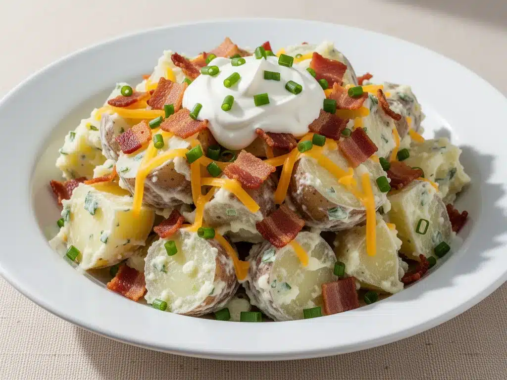 Loaded Baked Potato Salad: Easy Side Dish 4 loaded baked potato salad preparation steps