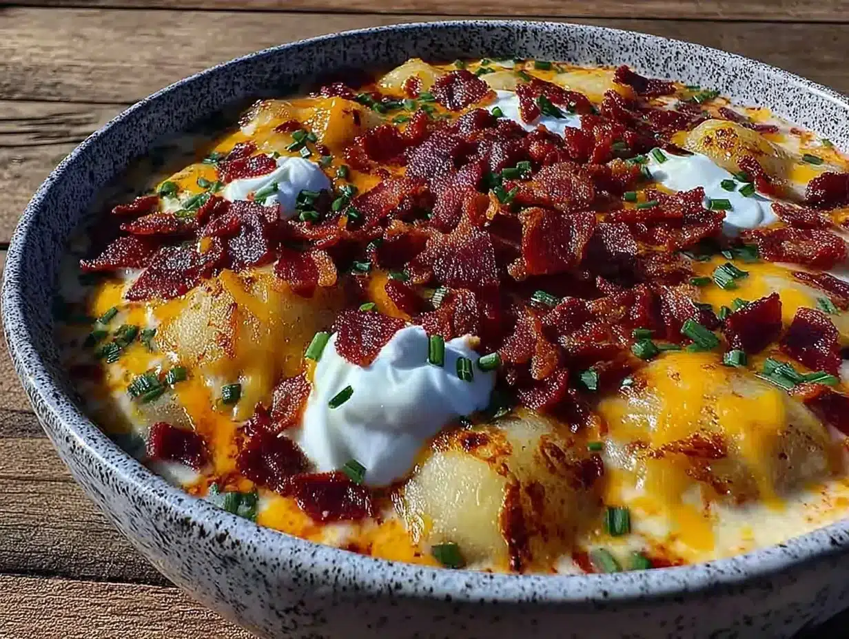Loaded Baked Potato Soup: 30-Min High-Protein Meal 4 loaded baked potato soup preparation steps
