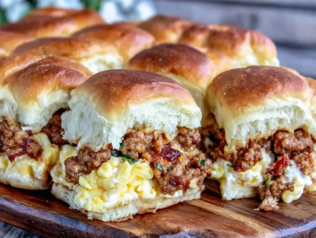 Make Ahead Tailgate Breakfast Sliders - featured image