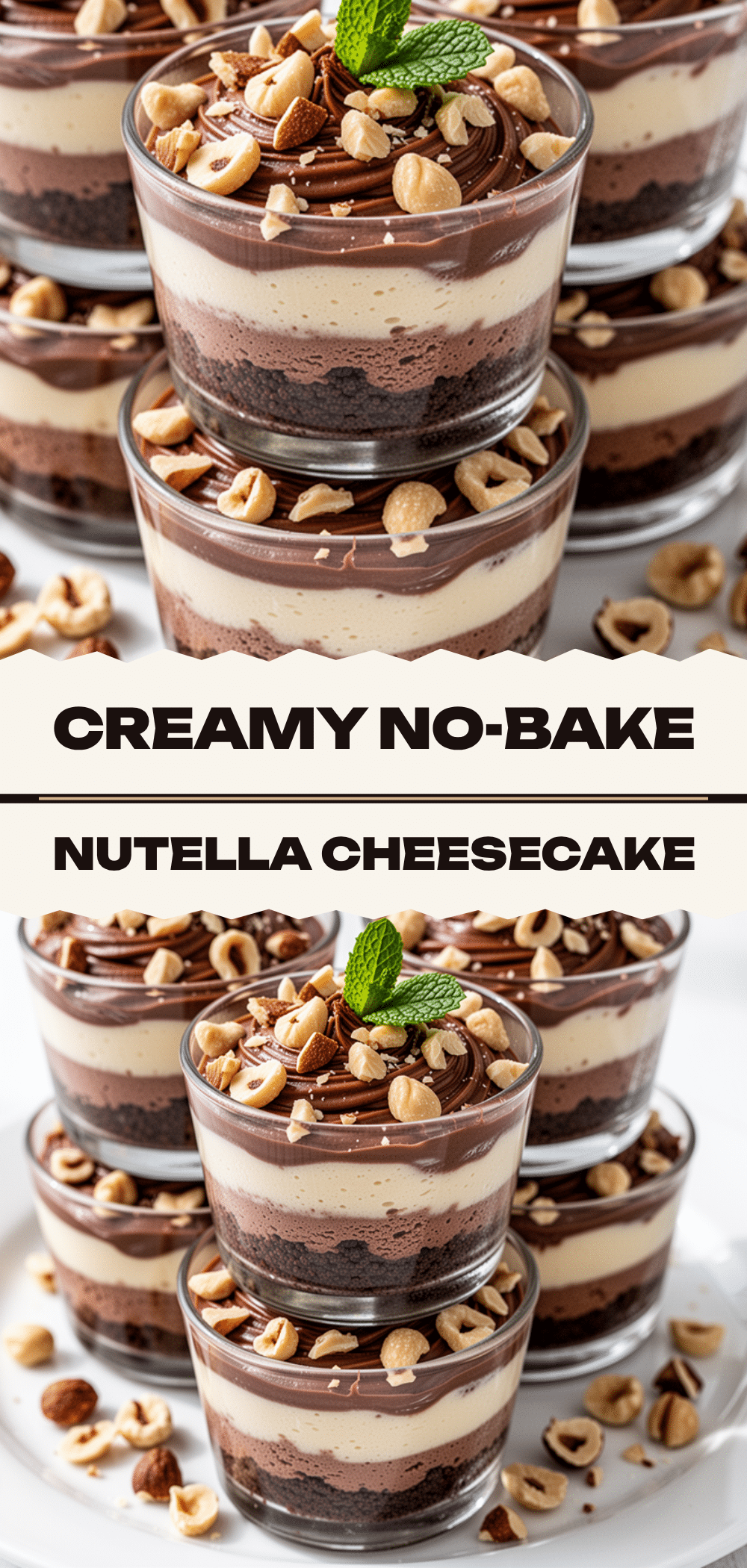 No-Bake Nutella Cheesecake Cups: Easy 5-Ingredient Dessert 5 No-Bake Nutella Cheesecake Cups recipe