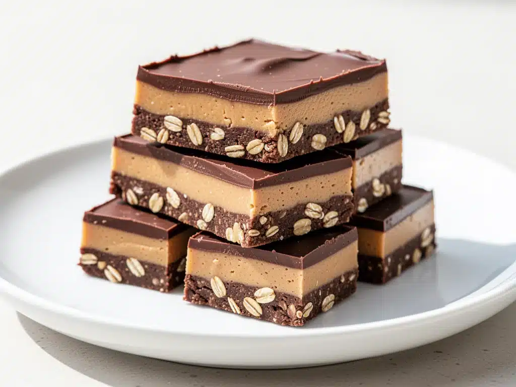 Home 8 no-bake peanut butter chocolate bars - featured image