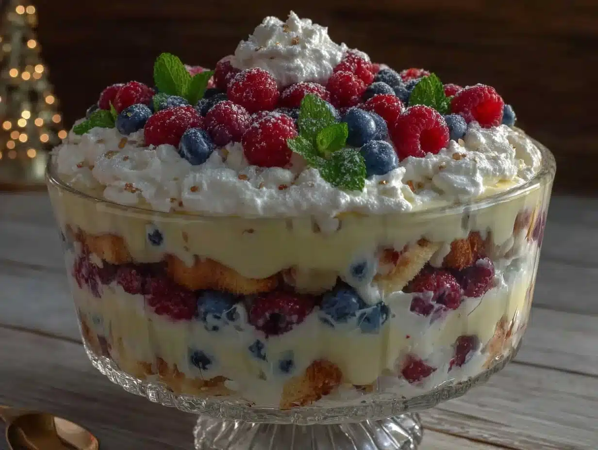 Home 5 red white and blue berry trifle - featured image