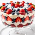 Red White and Blue Berry Trifle - featured image