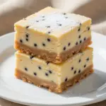 small batch vanilla bean cheesecake bars - featured image