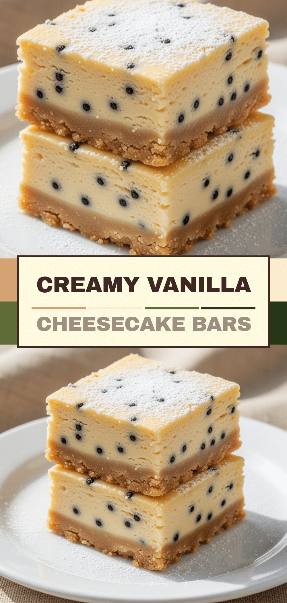 Small Batch Vanilla Bean Cheesecake Bars: 4-Ingredient Dessert 5 small batch vanilla bean cheesecake bars recipe