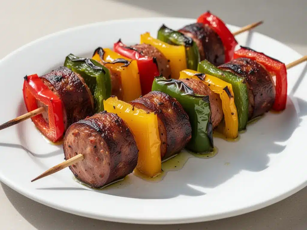 Smoked Sausage and Peppers Skewers: Easy Summer Grilling 4 smoked sausage and peppers skewers preparation steps