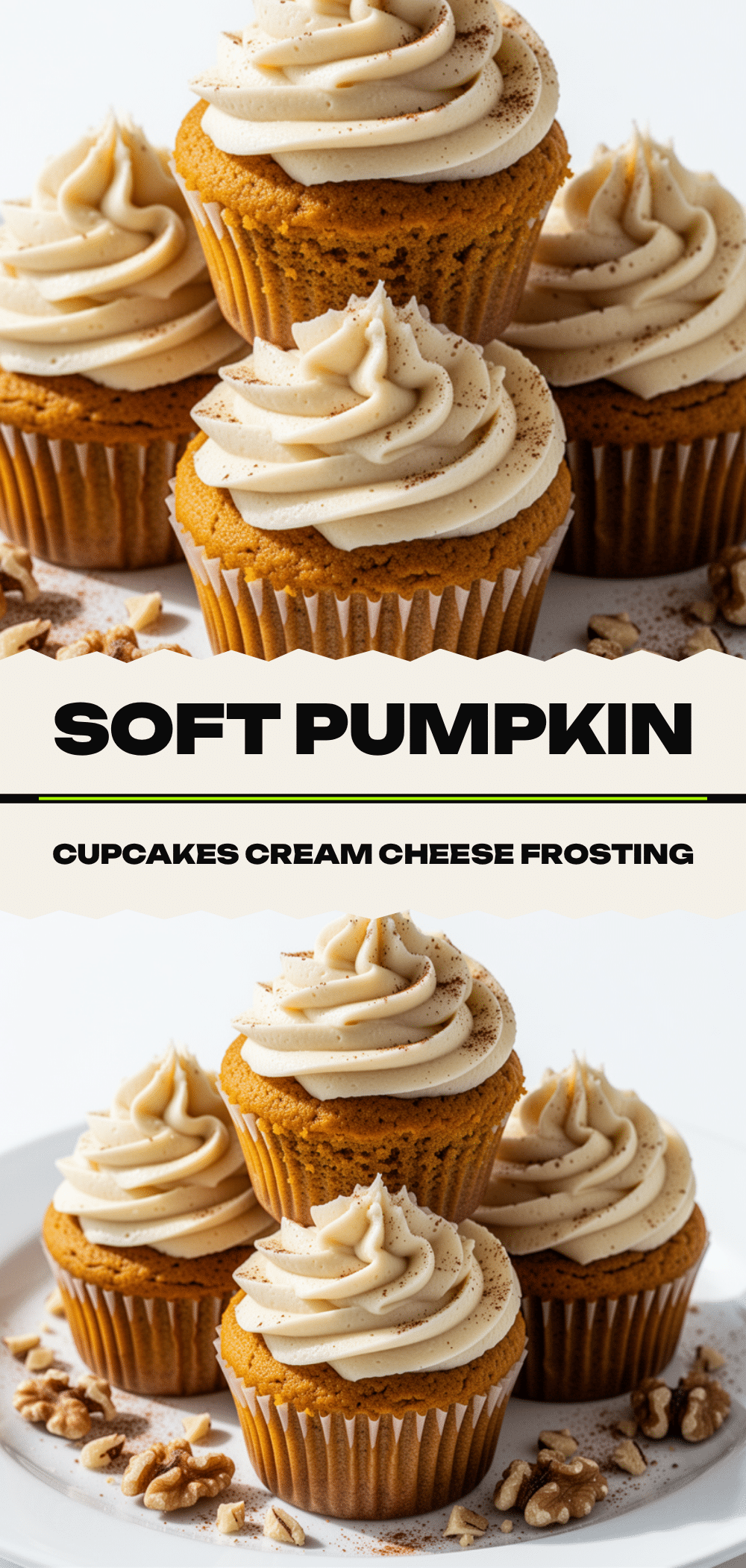 Soft Pumpkin Cupcakes with Cream Cheese Frosting 5 soft pumpkin cupcakes recipe