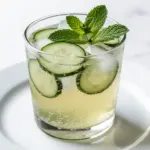 sparkling cucumber mint lemonade - featured image