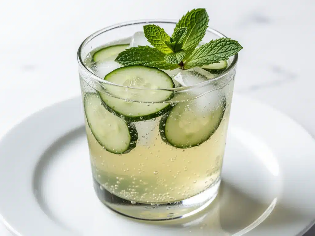 sparkling cucumber mint lemonade - featured image