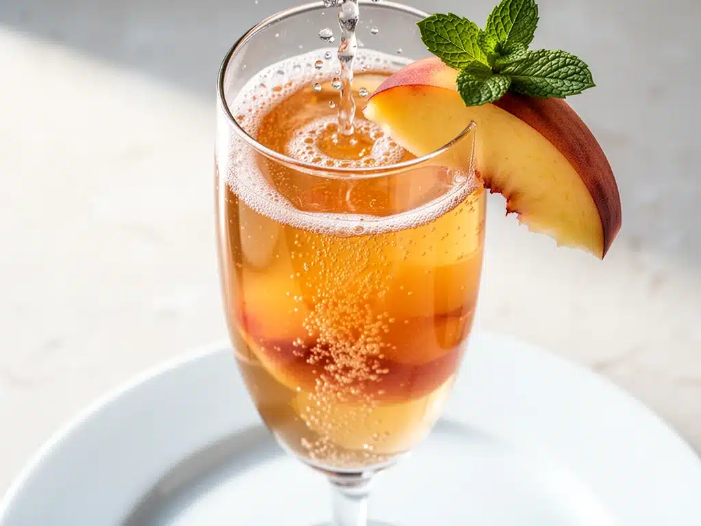 Sparkling Peach Bellini Punch - featured image