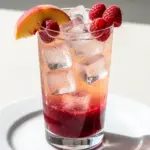 Sparkling Raspberry Peach Mocktail - featured image